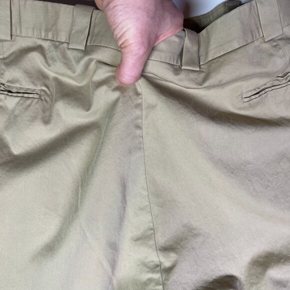 Vintage Normandy & Monroe Size 38R Tan Pleat-Front Pants Loro Piana Fabric - Picture 7 of 15